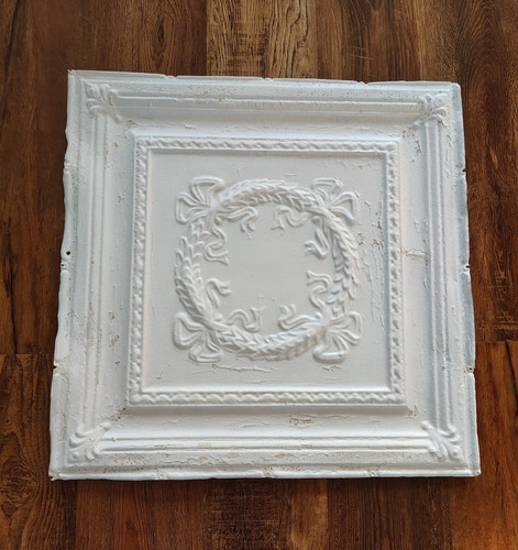 Antique metal tin ceiling tile - metal,