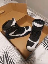 Richa Slick Short Waterproof Motorcycle Motorbike Boots - Black / White UK9/43