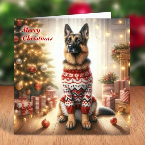 German shepherd dog - shepherd, christmas