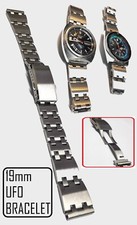 Vintage Seiko Watch Strap UFO Rally 19mm  6119-6023 6138 6139 SOLID MILLED CLASP