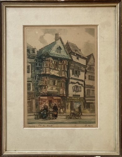 Aquatint etching france - aquatint,