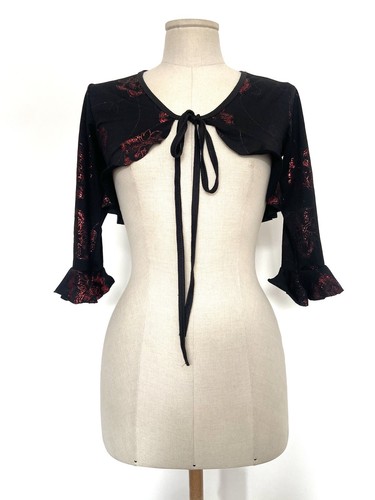 Vtg black bolero shrug - black,