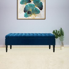 Large Velvet Ottoman Storage