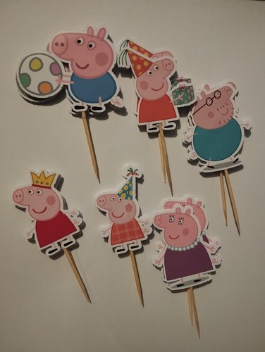 Peppa pig cake picks - peppa,