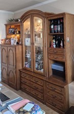 Karel Mintjens Oak Sideboard With Display Cabinets And Computer Desk