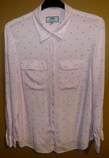 HAWES & CURTIS RELAXED FIT LADIES SHIRT PINK AND WHITE STRIPES SIZE 18 VGC