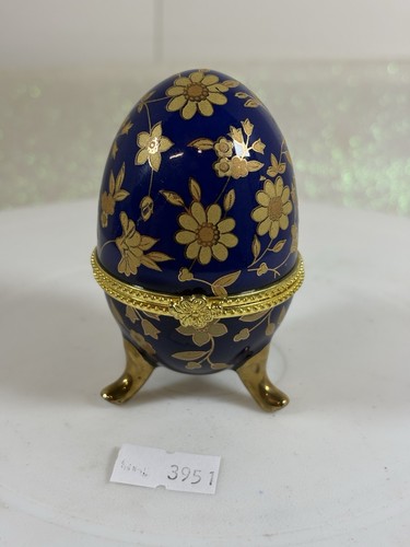 Cobalt blue gold floral - gold,