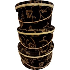 Jennifer Taylor Decorative Floral Patterned Storage Box Set with Lid & Rope Trim