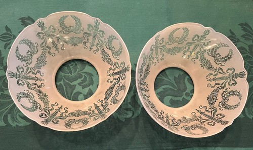 Pair antique victorian etched - antique,