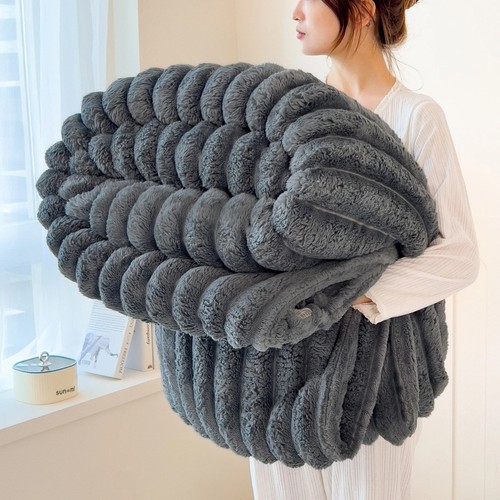 Large ribbed faux fur warm - large,
