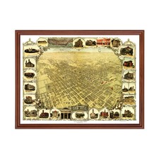 Old Map of San Jose, CA 1901 - Vintage San Jose California A