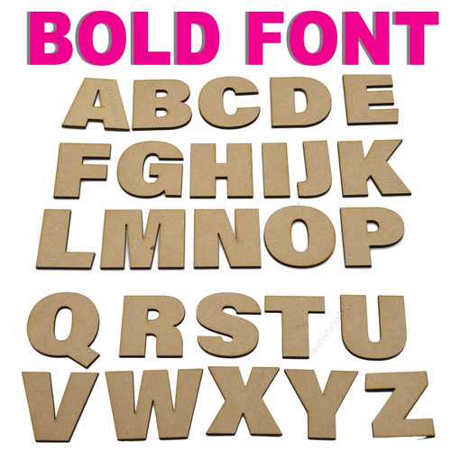 Wooden bold letters - wooden, &