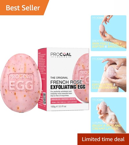 French rose exfoliating soap - french,