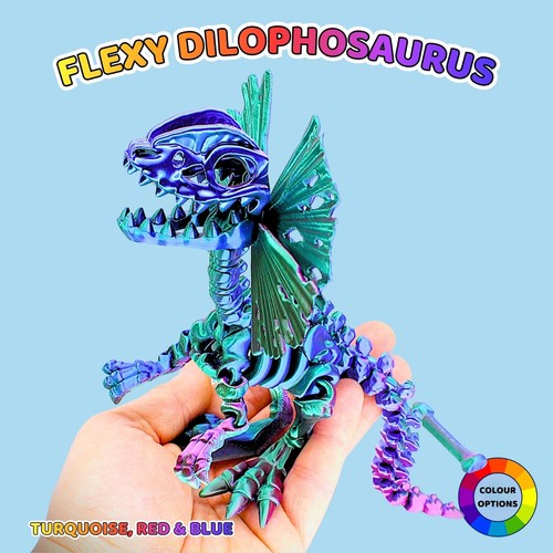 Articulated dilophosaurus - articulated,
