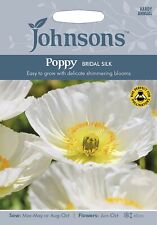 Poppy Seeds Bridal Silk by Johnsons FREE UK DELIVERY Fresh Flower Seeds 