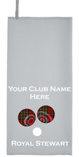 Personalised Tartan Lawn Bowls Towel Suede Microfibre Absorbent 8 Colours