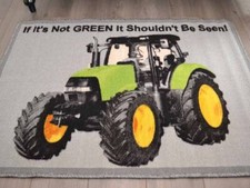 Tractor Farm Rugs Kids Red