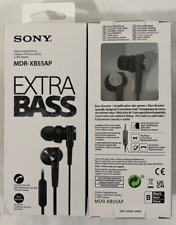Sony MDR-XB55AP In-Ear Extra Bass Headphones with mic for phone calls Black USED