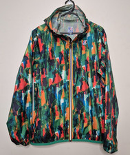 K-Way Le Vrai 3.0 Claude Graphic Waterproof Jacket Size L K008650 Rain Coat