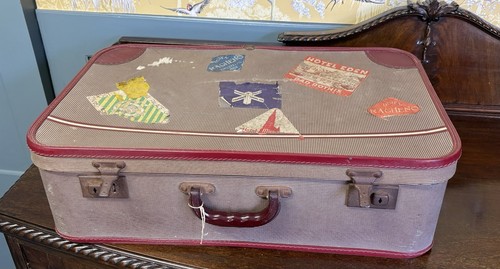 Vintage suitcase with original - suitcase,