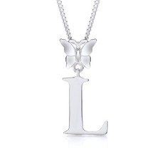 Initial Pendant Necklace 925