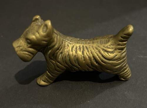 Vintage brass scottish terrier - vintage,