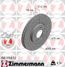 2x Brake disc internally