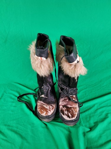 Vintage cowhide mukluk boots - cowhide,