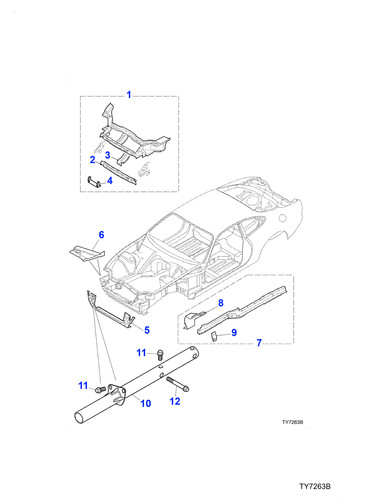 Jaguar bumper mounting - bumper,