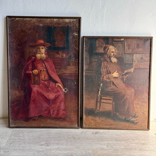 Pair antique ecclesiastical - pair,