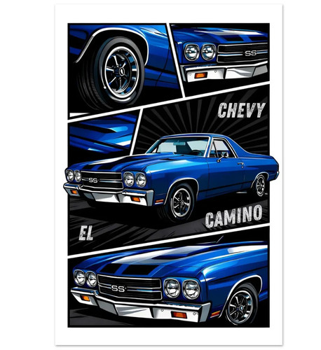 Chevy camino muscle car - chevy, el