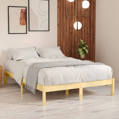 Bed frame solid pine - bed, natural