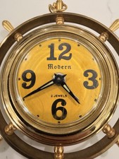 Vtg Modern 2 Jewels Brass Ship