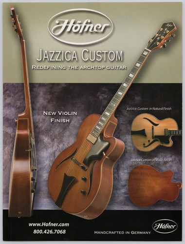 2005 hofner jazzica custom - hofner,