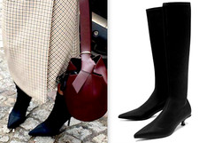 ZARA BLACK BOOTS PULL ON