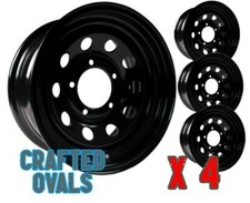 16" Steel Modular Wheels to Fit Land Rover Defender 90/110 BLACK 16 x 8 RIMS