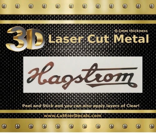 Hagstrom guitar decal metal - hagstrom, 3d