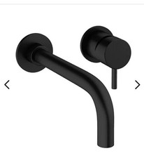 Crosswater   MPRO Matt Black Wall Mounted Basin 2 Hole Set PRO120WNM