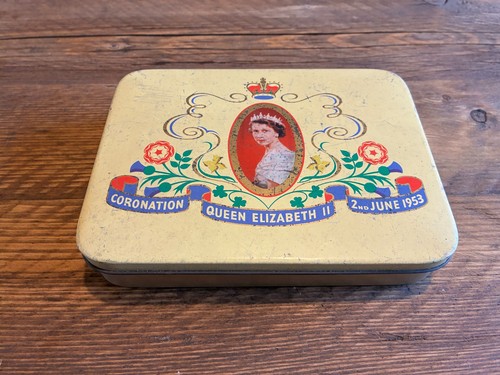 1953 coronation cadbury tin - coronation,