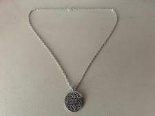 SHETLAND SILVER CELTIC PENDANT & SILVER CHAIN - MARKED SS