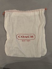 Coach small white dust bag