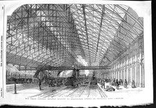 Original Old Antique Print