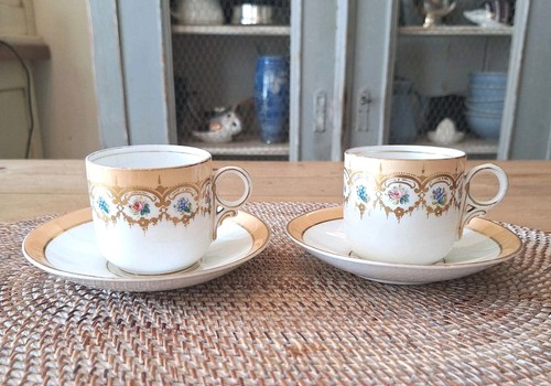 Pair antique porcelain - of,