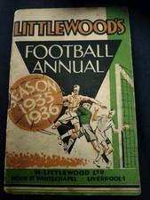 RARE VINTAGE LITTLEWOODS FOOTBALL ANNUAL SEASON 1935/36 PRE WAR