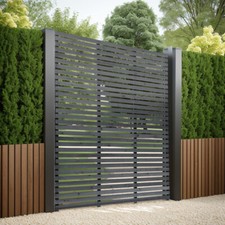 Wooden Slatted Garden Fence