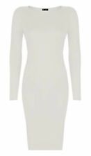 Women's Plain Midi Jersey Bodycon Ladies Stretch Long Sleeve Maxi Dress UK 8-26