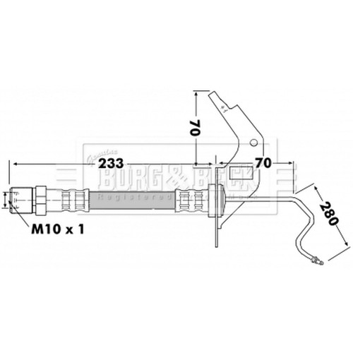 Brake hose for vauxhall - brake,