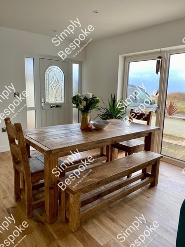 Rustic style table - rustic, bench