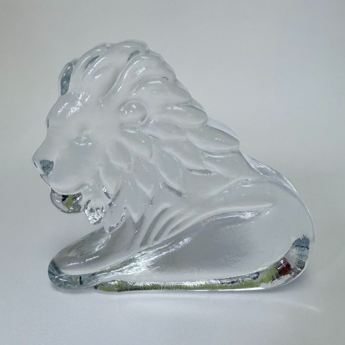 Vintage art glass - glass, lion
