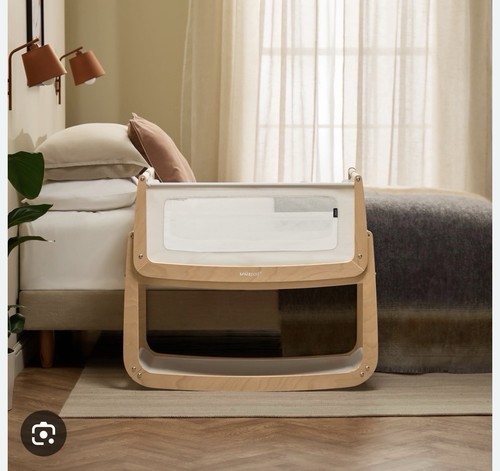 Snuzpod bedside crib - crib, natural